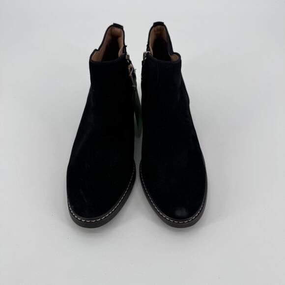 Sam Edelman Women's Black Suede Pryce Leather Heeled Ankle Booties Size 8 - Picture 8 of 12